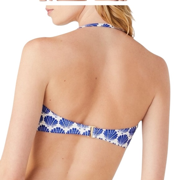 KATE SPADE Blueberry Shell Print Bandeau Bikini swim Top & Bottom set NWT - Picture 8 of 12